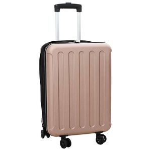 vidaXL Kofer ružičasto zlatna 34 x 23 x 55.5 cm ABS plastika