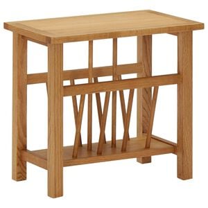 vidaXL Stolić za časopise 45 x 27 x 42 cm od masivne hrastovine