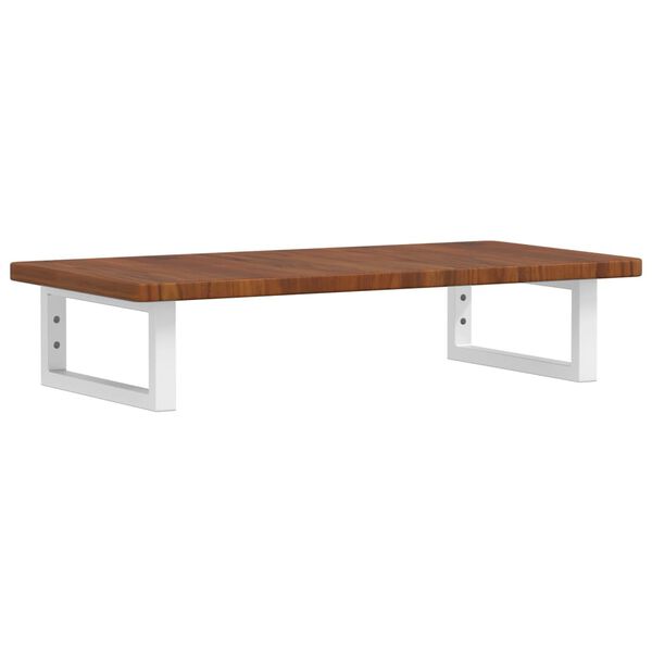 vidaXL Zidna polica za umivaonik od čelika i masivne hrastovine