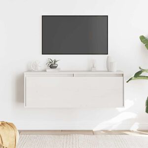 vidaXL Zidni ormarić bijeli 100 x 30 x 35 cm od masivne borovine