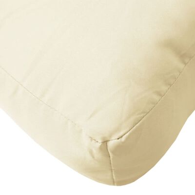 vidaXL Paletni podni jastuk od tkanine 60 x 60 x 6 cm krem