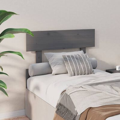 vidaXL Uzglavlje za krevet sivo 93,5 x 3 x 81 cm od masivne borovine