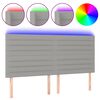 vidaXL LED uzglavlje svjetlosivo 180x5x118/128 cm od tkanine