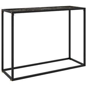 vidaXL Konzolni stol crni 100 x 35 x 75 cm od kaljenog stakla