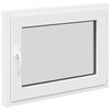 vidaXL Prozor za podrum RISOR 80 x 60 cm PVC i staklo Bijela