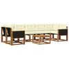 vidaXL Set vanjskih sofa s jastukom 8 pcs Prirodna i krem