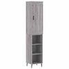 vidaXL Visoka komoda siva sonome 34,5x34x180 cm od konstruiranog drva