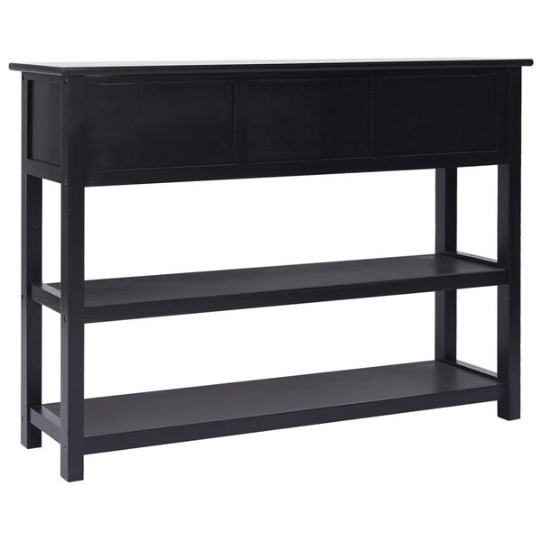 vidaXL Komoda crna 108 x 30 x 76 cm od masivnog drva paulovnije