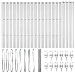 vidaXL Stup za ogradu Srebrno