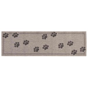 vidaXL Kuhinjski Tepih Sive &scaron;ape 150 x 45 cm 100% poliamid