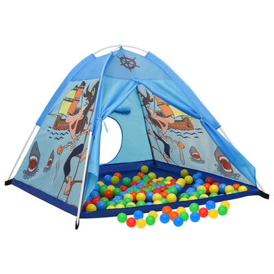 vidaXL Dječji šator za igru s 250 loptica plavi 120 x 120 x 90 cm