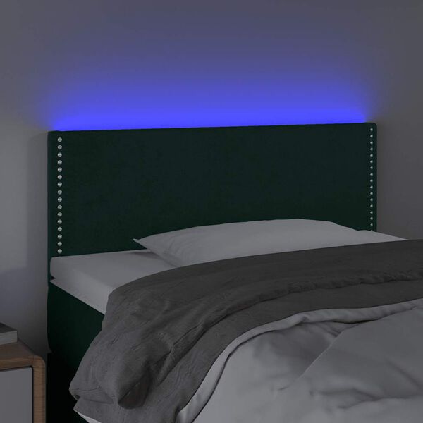 vidaXL LED uzglavlje tamnozeleno 90x5x78/88 cm bar&scaron;unasto