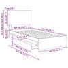 vidaXL Krevet s od storage Smeđi hrast 100 x 200 cm Konstruirano drvo