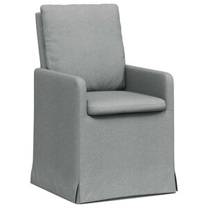 vidaXL Trpezarijske stolice 2 kom. tkanina Svjetlosiva 57 x 67 x 98 cm