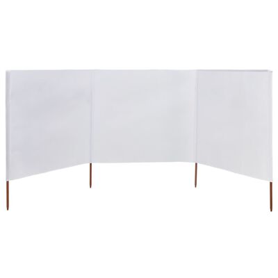 vidaXL Vjetrobran s 3 panela od tkanine 400 x 160 cm pješčano bijeli