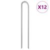 vidaXL Klinovi za &scaron;ator U-oblika 12 kom 37 cm &Oslash; 11,3 mm pocinčani čelik