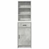 vidaXL Highboard Betonski sivi 40 x 40,5 x 135 cm Konstruirano drvo