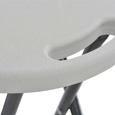 vidaXL Sklopivi barski stolci od HDPE-a i čelika 2 kom bijeli