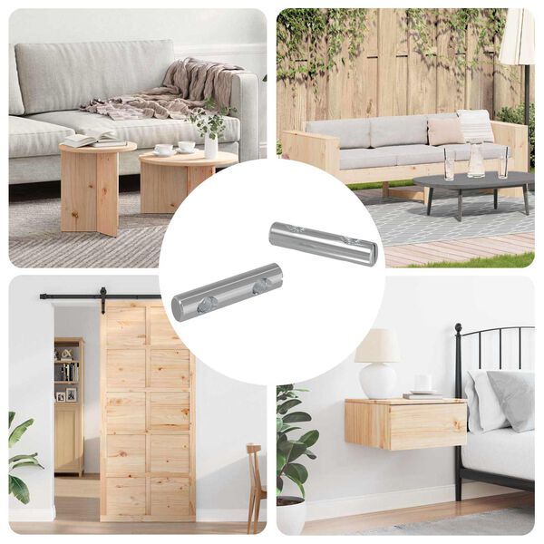 vidaXL Žir 2 pcs Cinkom premazano 60 x 12 mm Željezo