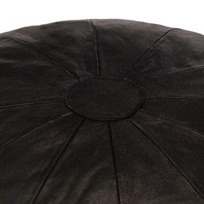 vidaXL Tabure crni 40 x 35 cm od prave kozje kože