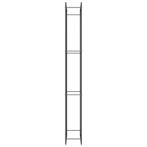 vidaXL Stalak za drva za ogrjev mat crni 80x28x222 cm čelik