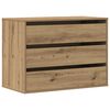 vidaXL Kutna komoda s ladicama boja artisian hrast 80x41x58 cm drveni