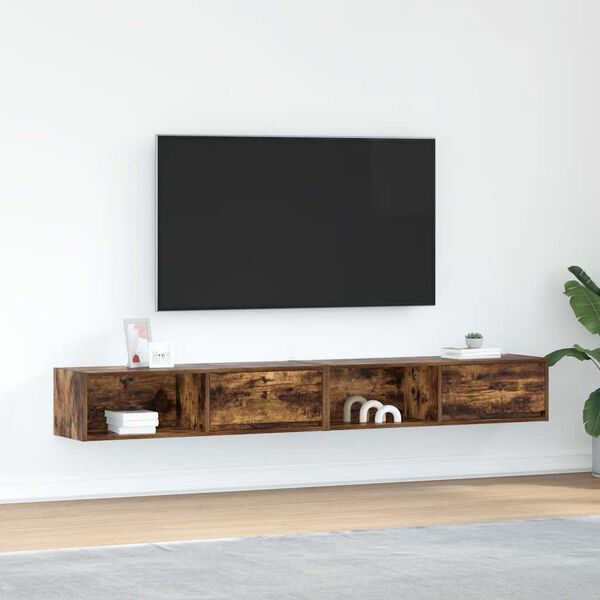 vidaXL TV ormarići 2 kom boja dimljenog hrasta 100x31x25,5 cm drveni