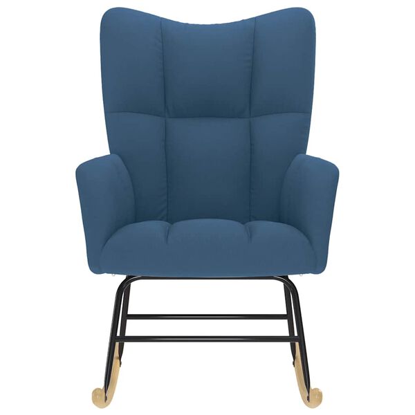 vidaXL Stolica za ljuljanje od tkanine plava