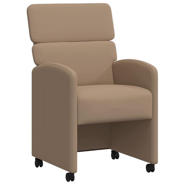 vidaXL Blagovačke stolice s kotačima s kotačima 2 pcs Boja cappuccina