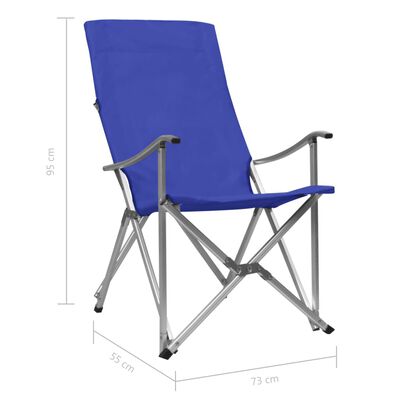 vidaXL Sklopive stolice za kampiranje 2 kom plave