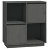 vidaXL Komoda sivi 74x35x80 cm od masivne borovine