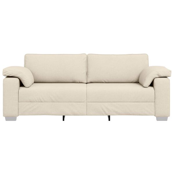 vidaXL Sofa Bež 219 x 77 x 82 cm Platnasta tkanina