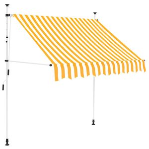 vidaXL Tenda na ručno uvlačenje 150 cm narančasto-bijela prugasta