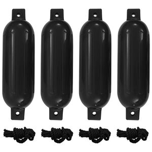 vidaXL Bokobrani za brod 4 kom crni &Oslash; 14 x 50 cm PVC