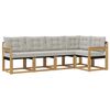 vidaXL Set vanjskih sofa 5 kom. Bijela i svjetlosiva