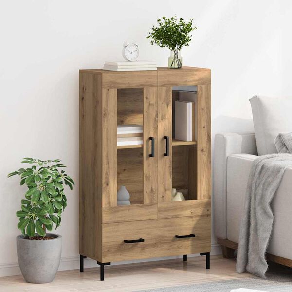 vidaXL Highboard Umjetnički hrast 69,5 x 31 x 115 cm Konstruirano drvo