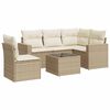 vidaXL 6-dijelni set vrtnih sofa s jastucima bež od poliratana