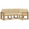 vidaXL Set vanjskih sofa 4 kom. Bijela i bež