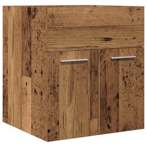 vidaXL Kupaonski ormarić za umivaonik staro drvo 41x38,5x46 cm