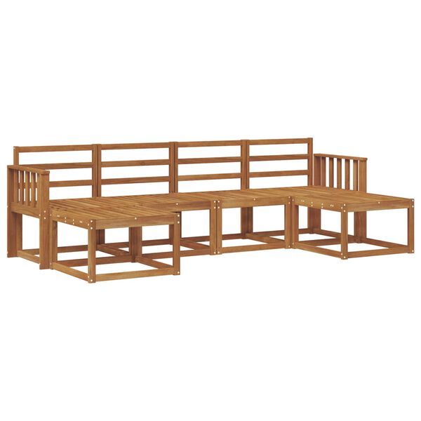 vidaXL Set vanjskih sofa 6 pcs Prirodna Konstruirano drvo