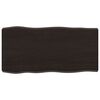 vidaXL Stolna ploča tamnosmeđa 80x40x(2-6) cm obrađena hrastovina
