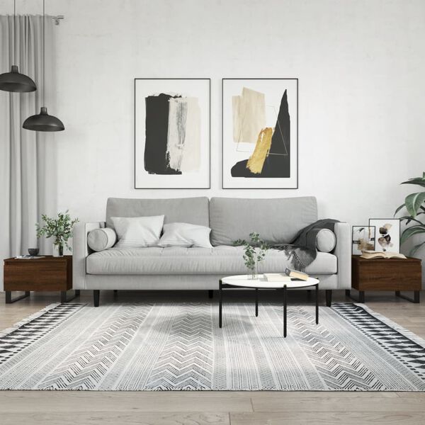 vidaXL Stolići za kavu 2 kom boja hrasta 50x46x35 cm konstruirano drvo