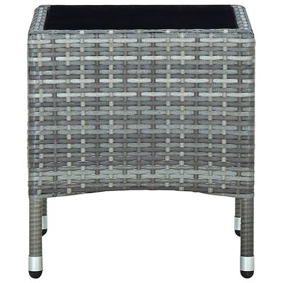 vidaXL Vrtni stol sivi 40 x 40 x 45 cm od poliratana