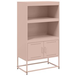 vidaXL Visoka komoda ružičasta 68,5 x 38,5 x 123,5 cm čelična