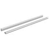vidaXL Cijev za ormar 2 pcs Srebrno 664 x 15 x 29 mm