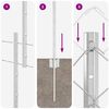 vidaXL Ograda s postovima Srebrno 1,2 x 25 m Čelik