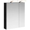 vidaXL Kupaonski ormar s ogledalom Crni hrast 60 x 14,5 x 70 cm