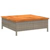 vidaXL Vrtni stol sivi 70 x 70 x 25 cm od ratana i bagremovog drva