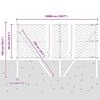 vidaXL Stup za ogradu Siva 100 x 0,6 m (mreža 50 mm) Čelik i PVC