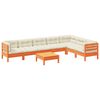 vidaXL 8-dijelni set vrtnih sofa s jastucima vo&scaron;tano smeđi od borovine